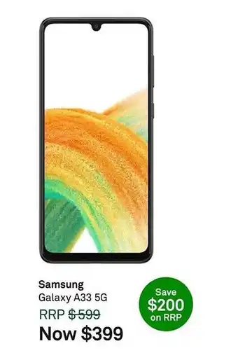 Telstra Samsung galaxy a33 5g offer