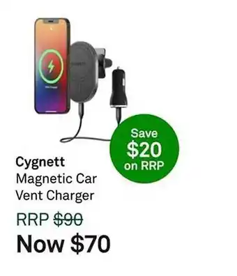Cygnett magnetic car vent charger