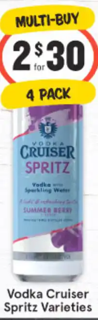 Vodka Cruiser Spritz Varieties