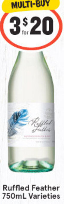 IGA Liquor Ruffled Feather 750ml Varieties offer