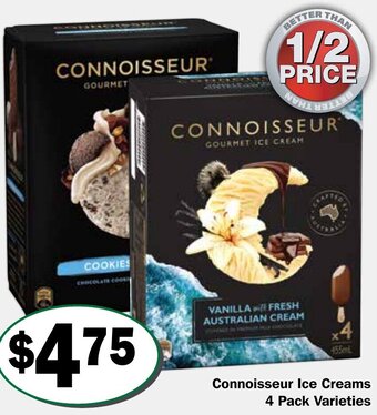 Connoisseur Ice Creams 4 Pack Varieties