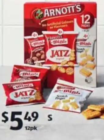 ALDI Arnott's Mini Variety Boxes 12pk/292g offer