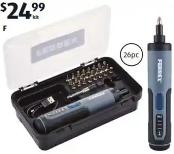 ALDI 3.6V Li-Ion Screwdriver Kit offer