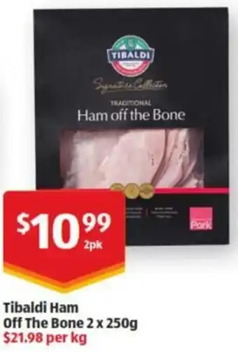 ALDI Tibaldi Ham Off The Bone 2 x 250g offer