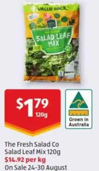 ALDI The Fresh Salad Co Salad Leaf Mix 120g offer