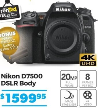 Nikon D7500 DSLR Body