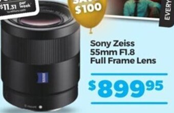 Sony Zeiss 55mm F1.8 Full Frame Lens