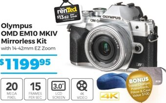 Teds Cameras Olympus OMD EM10 MKIV Mirrorless Kit offer