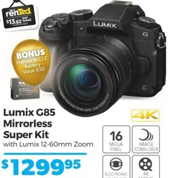 Teds Cameras Lumix G85 Mirrorless Super Kit offer