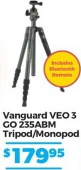 Teds Cameras Vanguard VEO 3 GO 235ABM Tripod/Monopod offer