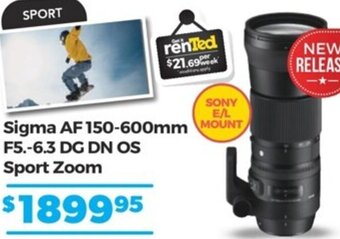 Teds Cameras Sigma AF 150-600mm F5.-6.3 DG DN OS Sport Zoom offer