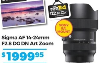 Teds Cameras Sigma AF 14-24mm F2.8 DG DN Art Zoom offer