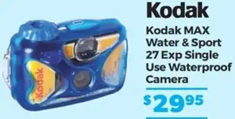 Teds Cameras Kodak MAX Water & Sport 27 Exp Single Use Waterproof Camera offer