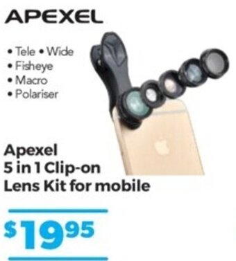 Teds Cameras Apexel 5 In 1 Clip-On Lens Kit For Mobile offer