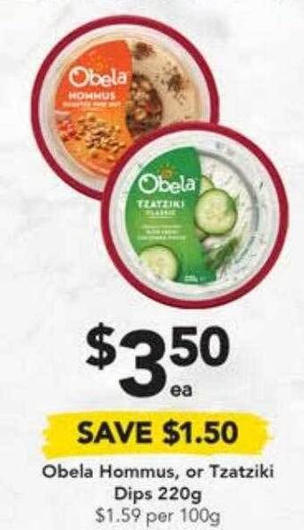 Obela hommus, or tzatziki dips