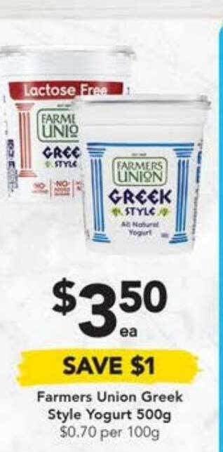Drakes Farmers union greek style yogurt offer