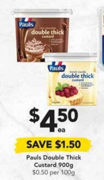 Drakes Pauls double thick custard offer