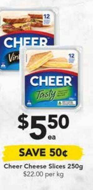 Drakes Cheer cheese slices offer