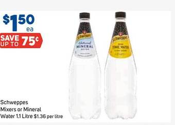 Foodland Schweppes mixers or mineral water offer