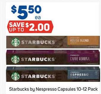 Foodland Starbucks by nespresso capsules offer