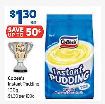 Foodland Cottee's instant pudding offer