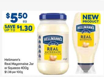 Hellmann's real mayonnaise jar or squeeze