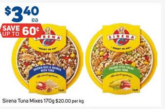 Foodland Sirena tuna mixes offer