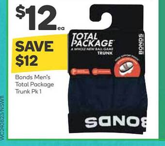 Woolworths Bonds men's total package trunk offer