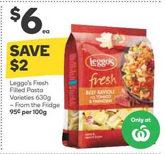 Woolworths Leggo's fresh filled pasta offer