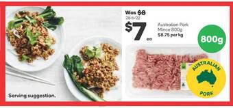 Woolworths Australian pork mince offer