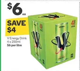 Woolworths V energy drink offer