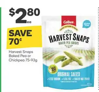 Woolworths Harvest snaps baked pea or chickpea offer