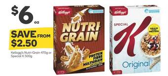 Woolworths Kellogg's nutri grain offer