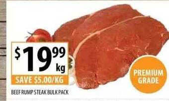 Supabarn Beef rump steak bulk pack offer