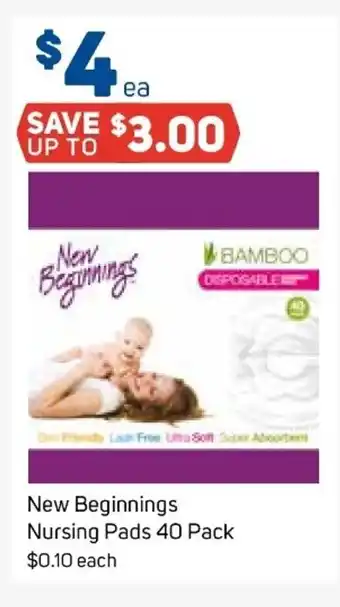 Foodland New Beginnings Nursing Pads 40 Pack offer