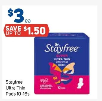 Foodland Stayfree Ultra Thin Pads 10-16s offer