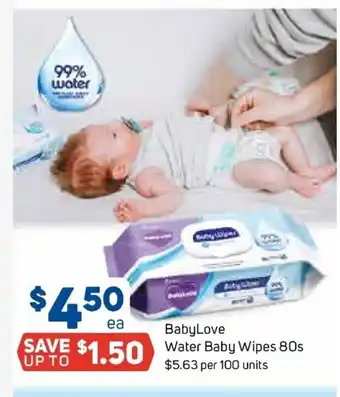 BabyLove Water Baby Wipes 80s