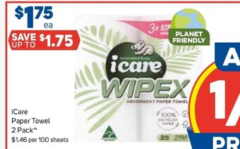 Foodland iCare Paper Towel 2 Pack offer