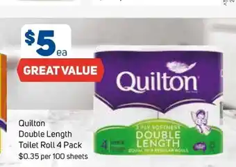 Foodland Quilton Double Length Toilet Roll 4 Pack offer