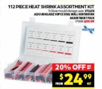 112 piece heat shrink assortment kit
