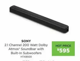Bing Lee Sony soundbar with builtin subwoofers offer