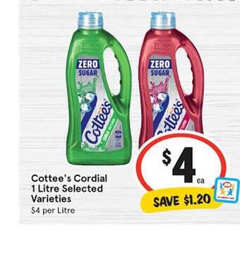 IGA Cottee's cordial offer
