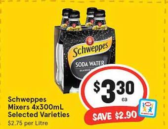 IGA Schweppes mixers offer