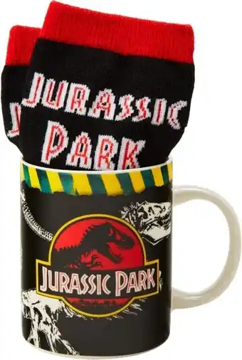 BIG W Jurassic park mug and sock gift pack offer