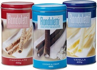 BIG W Rondoletti wafer varieties 400g offer