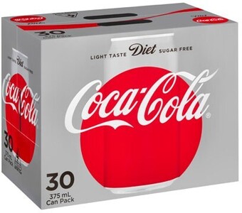 BIG W Coca-cola diet cans 375ml 30 pack offer