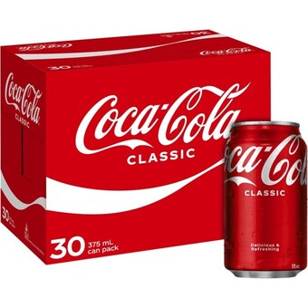 BIG W Coca-cola cans 375ml 30 pack offer