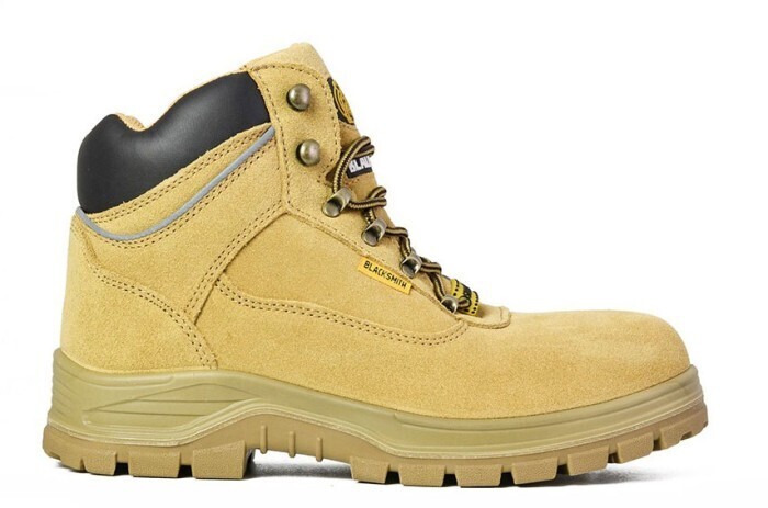 BIG W Blacksmith mens lace-up boots with steel toe caps and leather uppers offer