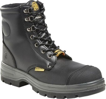 BIG W Blacksmith mens lace-up boots with side zip, steel toe caps and leather uppers offer