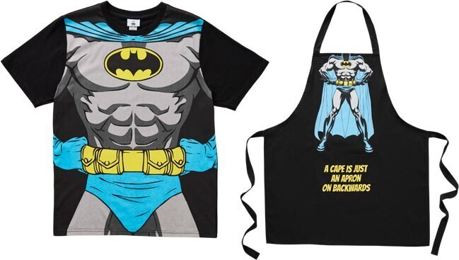 BIG W Batman mens tee and apron gift set offer
